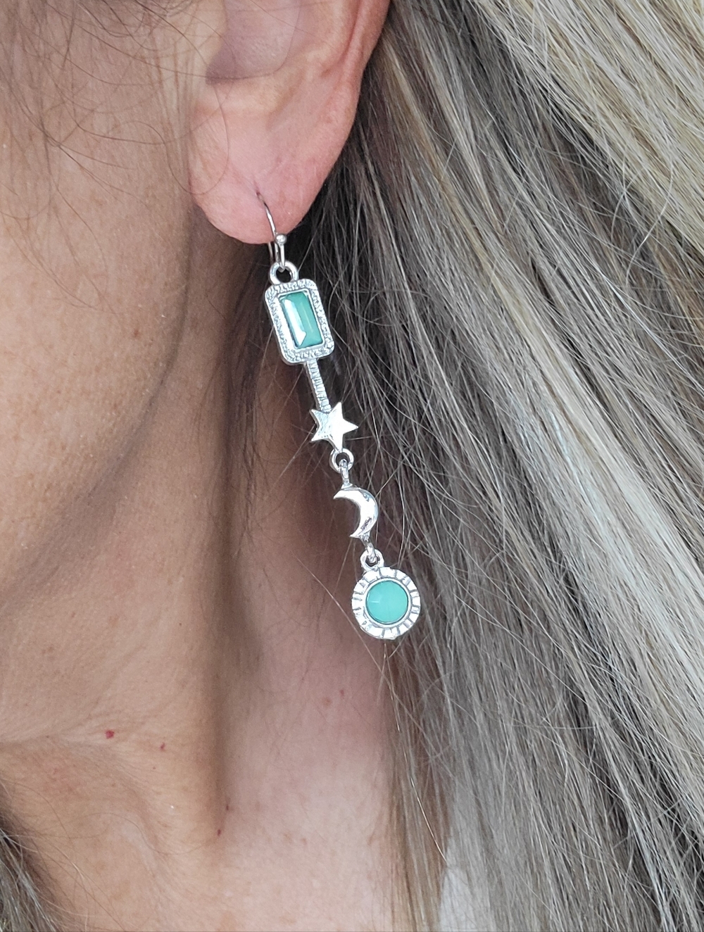 CELESTIAL MISMATCHED STAR AND MOON EARRINGS